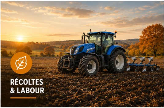Automne : récoltes et labour